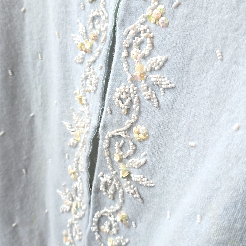 Vintage Vic and Vic Haute Couture Embellished Angora/rab Hair Sweater Size Med - Picture 5 of 14